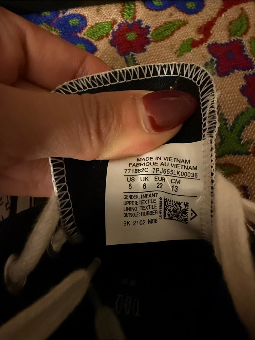 Converse Infant White/Black Low-Top Sneakers